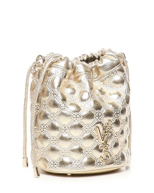 V73 Natural Eva Logo Embossed Bucket Bag