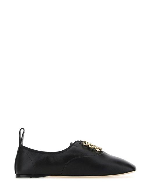 Loewe Anagram Plaque Derby Shoes in Black Lyst