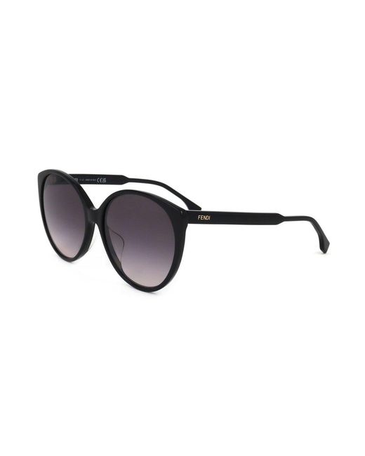 Fendi Black Round Frame Sunglasses