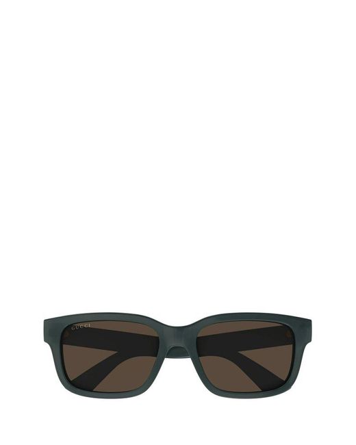 Gucci Black Wraparound-frame Sunglasses for men
