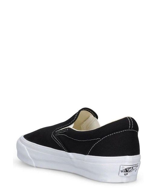 Vans Black Logo Patch Slip-On Sneakers