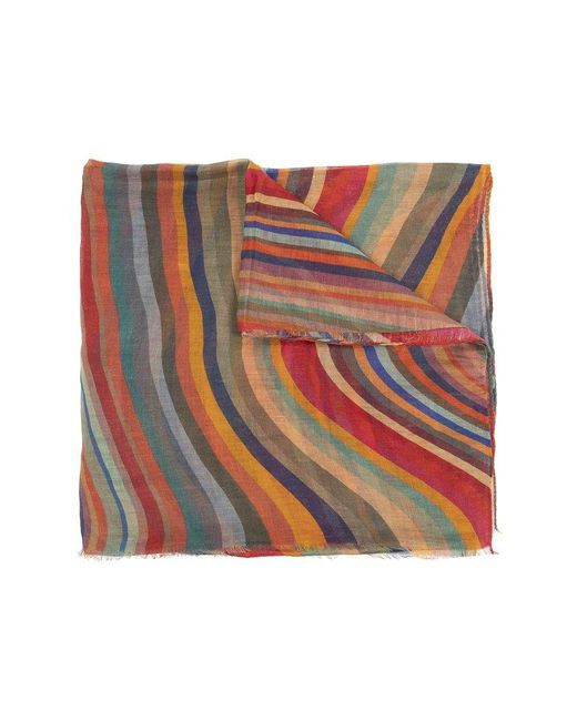 Paul Smith Red Striped Scarf