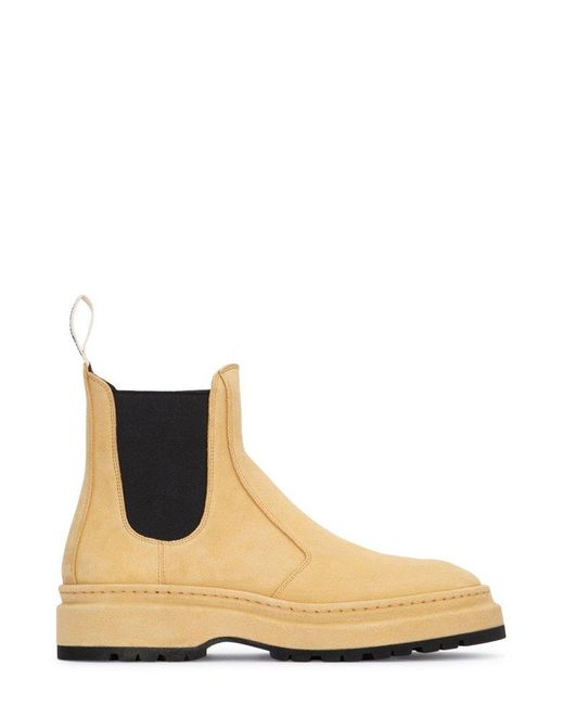 Jacquemus Brown Almond-toe Slip On Ankle Boots for men