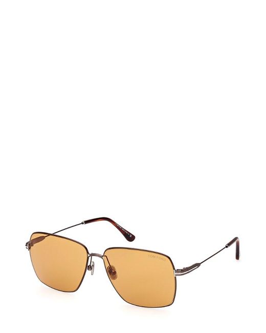 Tom Ford Square Frame Sunglasses in Natural | Lyst