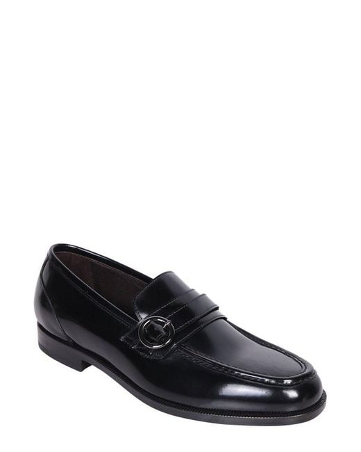 Tagliatore Gray Buckle-detailed Slip-on Loafers for men