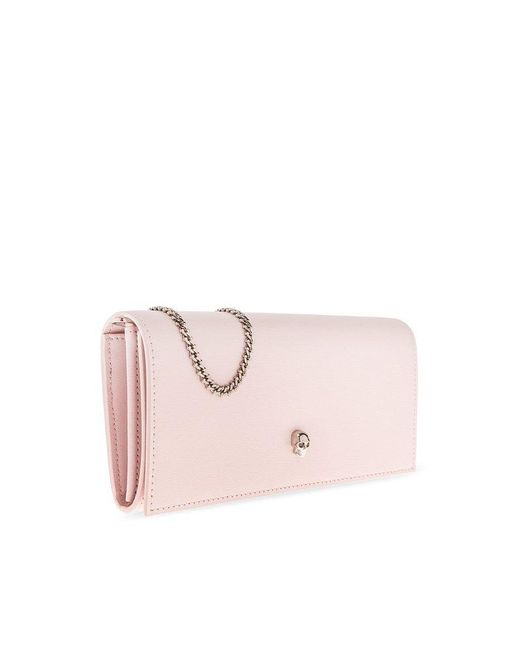 Alexander McQueen Pink Wallet On Chain,