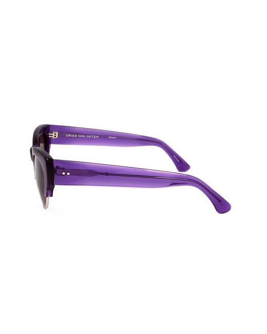 Linda Farrow Purple X Dries Van Noten Cat Eye Frame Sunglasses
