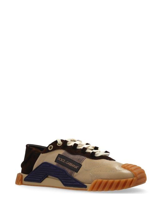 Dolce Gabbana Ns1 Logo Patch Sneakers in Black for Men Lyst UK