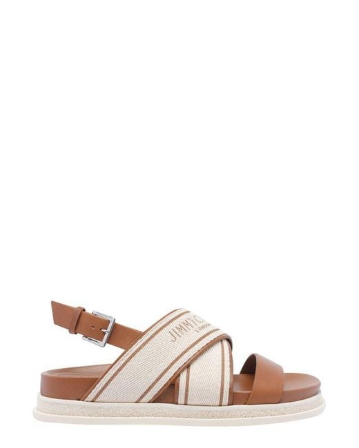 Jimmy Choo Natural Joa Buckled Sandals