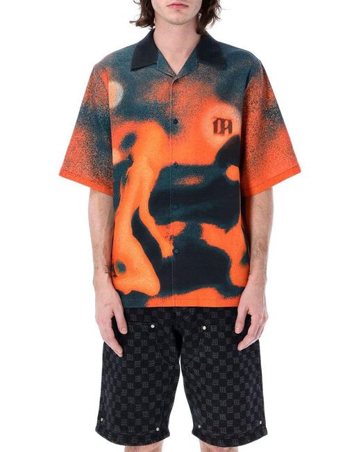 M I S B H V Orange Sunset Shirt for men