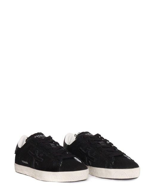 Premiata Black Stevend Lace-Up Sneakers