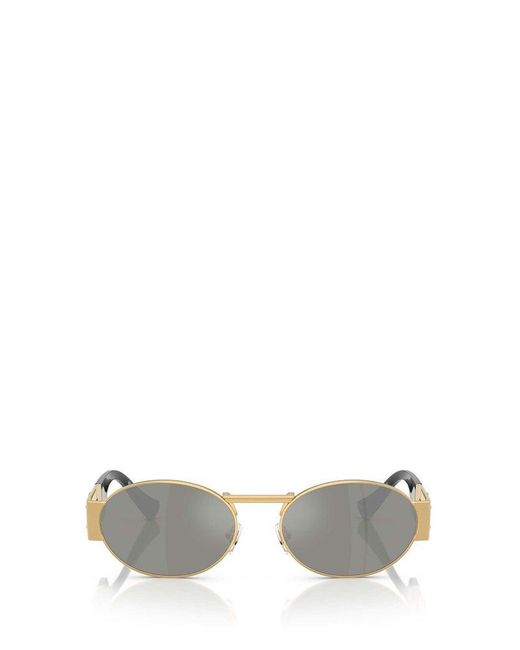 Versace Metallic Oval-Frame Sunglasses for men