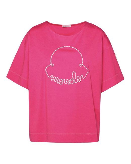 Moncler Pink Fuchsia Cotton T-shirt