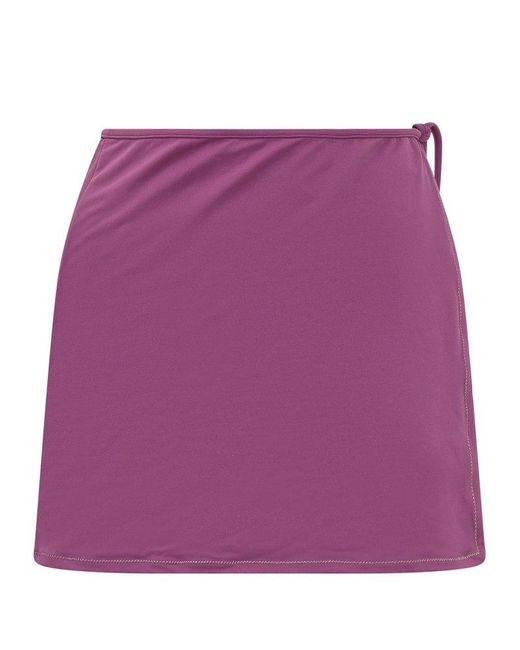 Reina Olga Tie-detailed Skirt in Purple | Lyst