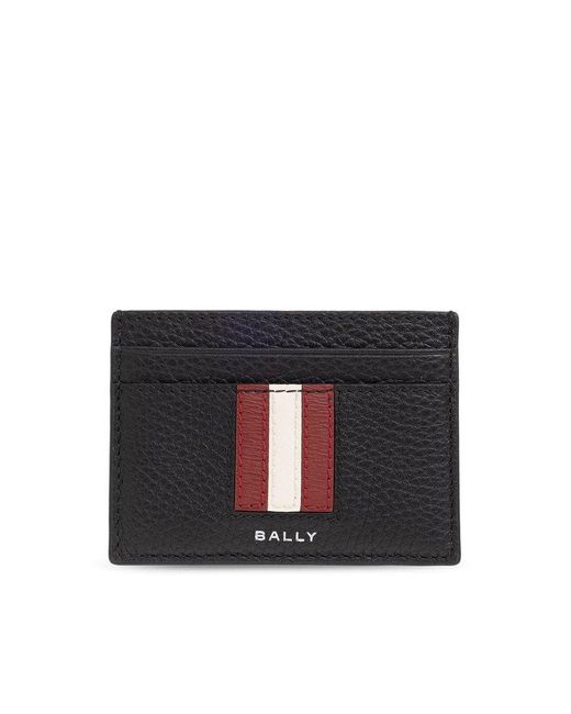 Bally Black Card Case With Logo, for men