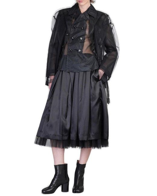 Comme des Garçons Black Layered Double Breasted Blazer