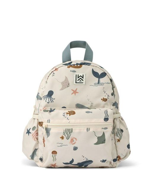 Liewood White Logo Pattern Backpack