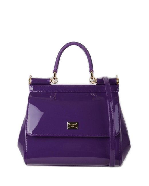 Dolce & Gabbana Purple Sicily Small Tote Bag