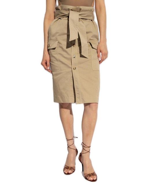 Saint Laurent Natural Cargo Skirt,