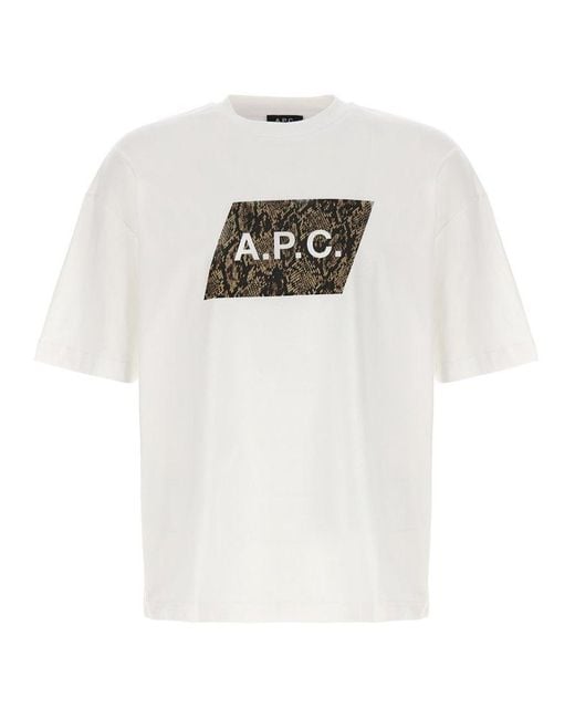 A.P.C. White 'Cobra' T-Shirt for men