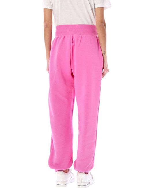 Nike Pink Logo Embroidered Drawstring Trousers