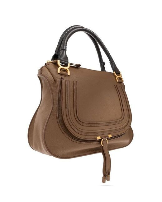 Chloé Brown Marcie Large Double Carry Bag