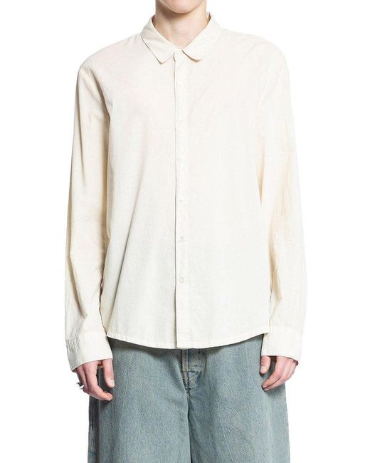 James Perse White Standard Long Sleeved Shirt for men
