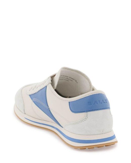 Bally Blue Leather Sonney Sneakers