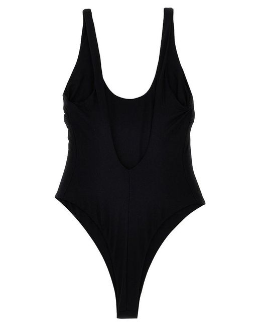 Elisabetta Franchi Rhinestone Logo One-piece Swimsuit Beachwear in ...