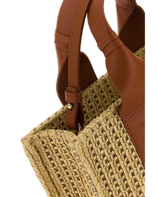 Chloé Brown Small Woody Top Handle Bag