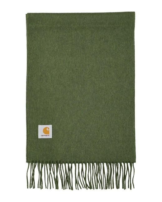 Carhartt Green Clan Logo Patch Fringed Scarf for men