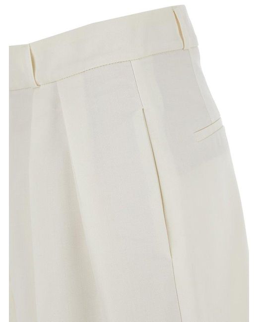 Rohe White Tailored Wool Shorts