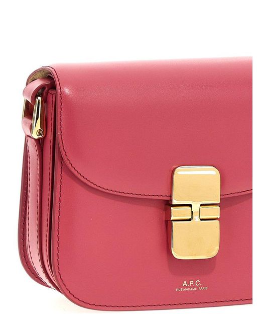 A.P.C. Pink 'Grace Mini' Crossbody Bag