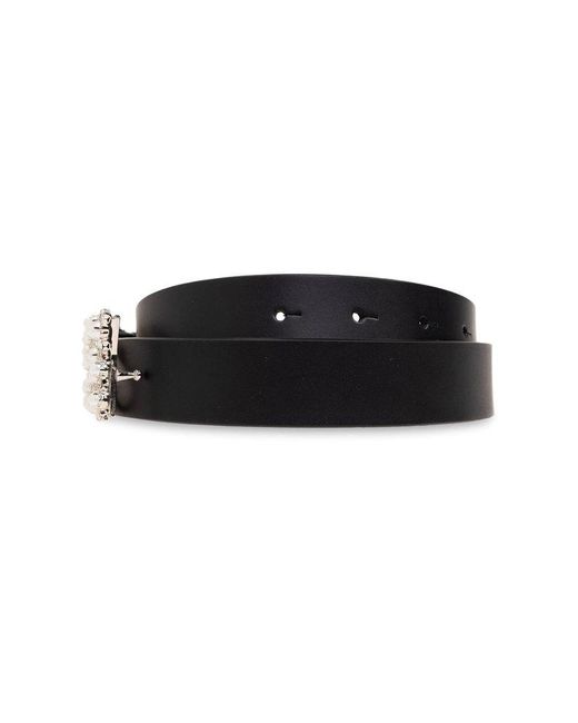 DSquared² Black Crystal-embellished Belt