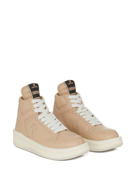 Rick Owens Natural X Converse High-top Lace-up Sneakers for men