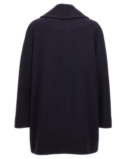 Tagliatore Blue Lillian Double-breasted Long Sleeved Coat
