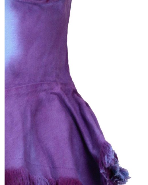 Marques'Almeida Purple Tie-dye Sleeveless Denim Corset