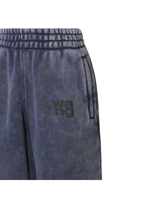 Alexander Wang Blue Puff Logo Sweatpants