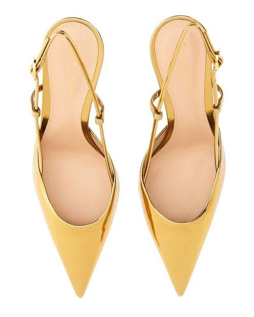 Gianvito Rossi Metallic Slingback Elevate Pumps