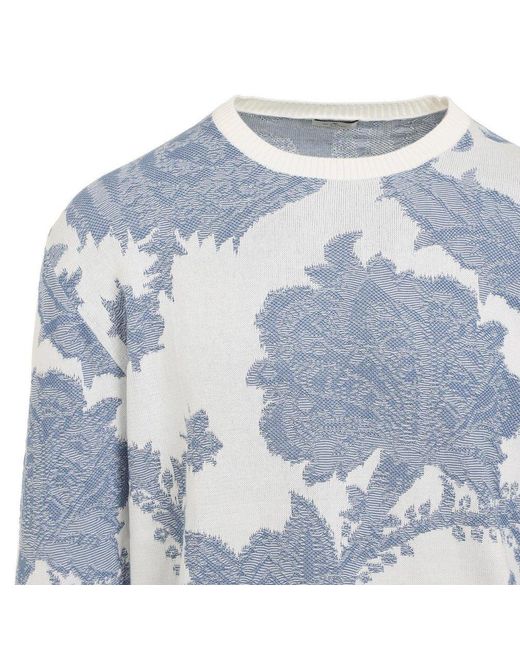 Etro Blue Stylish Cotton Sweater for men