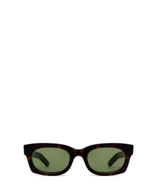 Retrosuperfuture Green Ambos Rectangle Frame Sunglasses