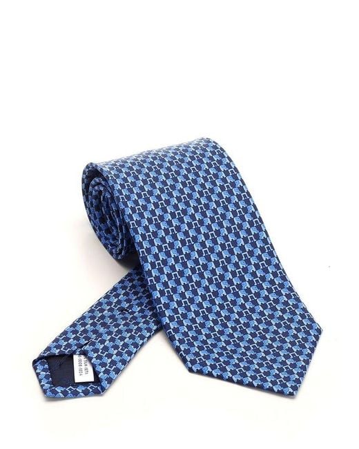 Ferragamo Blue Amalfi Tie for men