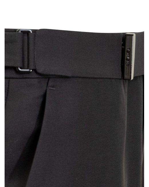 Tom Ford Black Wool And Silk Pants for men