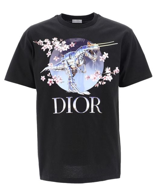 Dior Homme Dior X Sorayama Dinosaur Printed T-shirt in Black for Men | Lyst