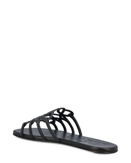 Loewe Black Petal Anagram Slides