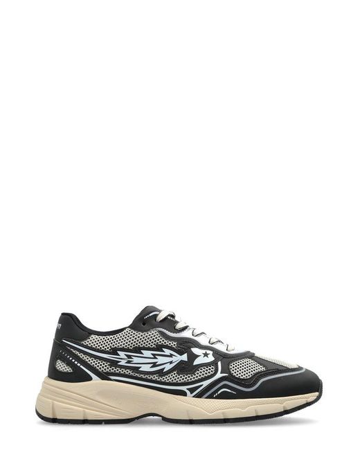 ENTERPRISE JAPAN Black Starburst Mesh Trainers for men