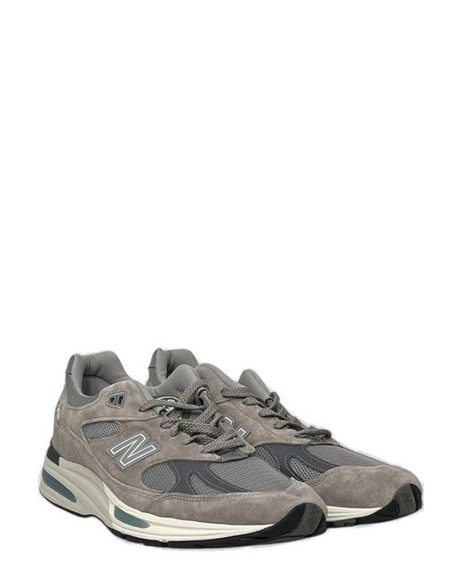 New Balance Gray 991V2 Lace-Up Sneakers for men