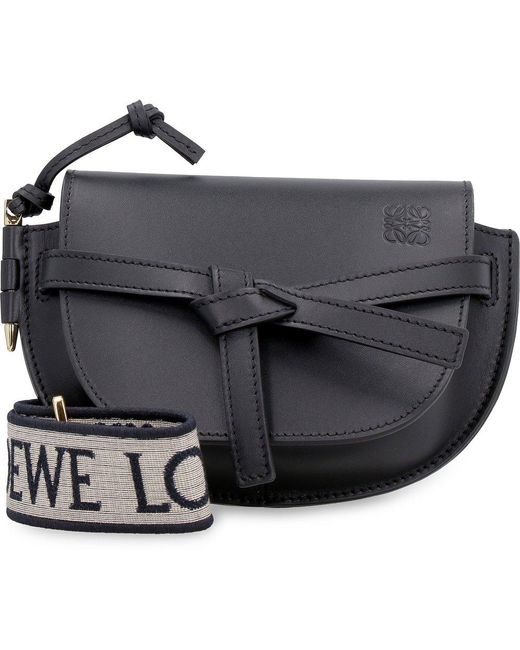 Loewe Leather Gate Mini Anagram Shoulder Bag in Black Lyst Canada
