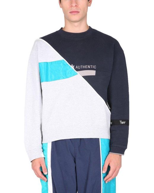 1/OFF Blue Classic Crew Neck Sweater
