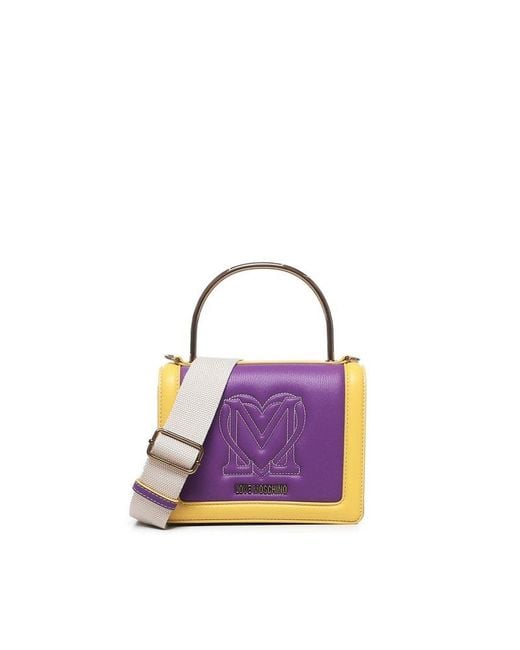 Love Moschino Purple Two-toned Tote Bag